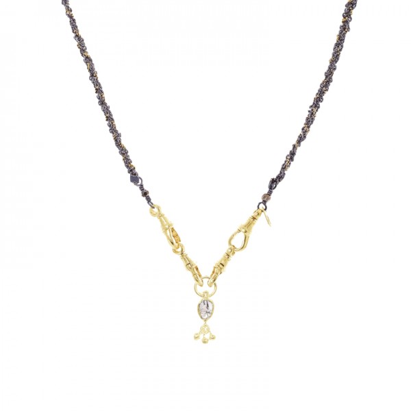 Marie Laure Chamorel auksuoto sidabro kaklo papuošalas 